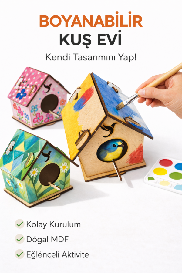 Boyanabilir Kuş Evi