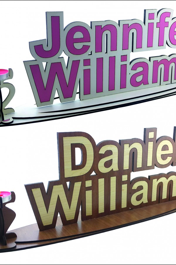 isimlik mumluk dekor